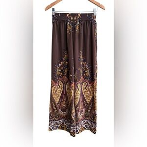 Rachel Zoe Brown Silky Bohemian Pants